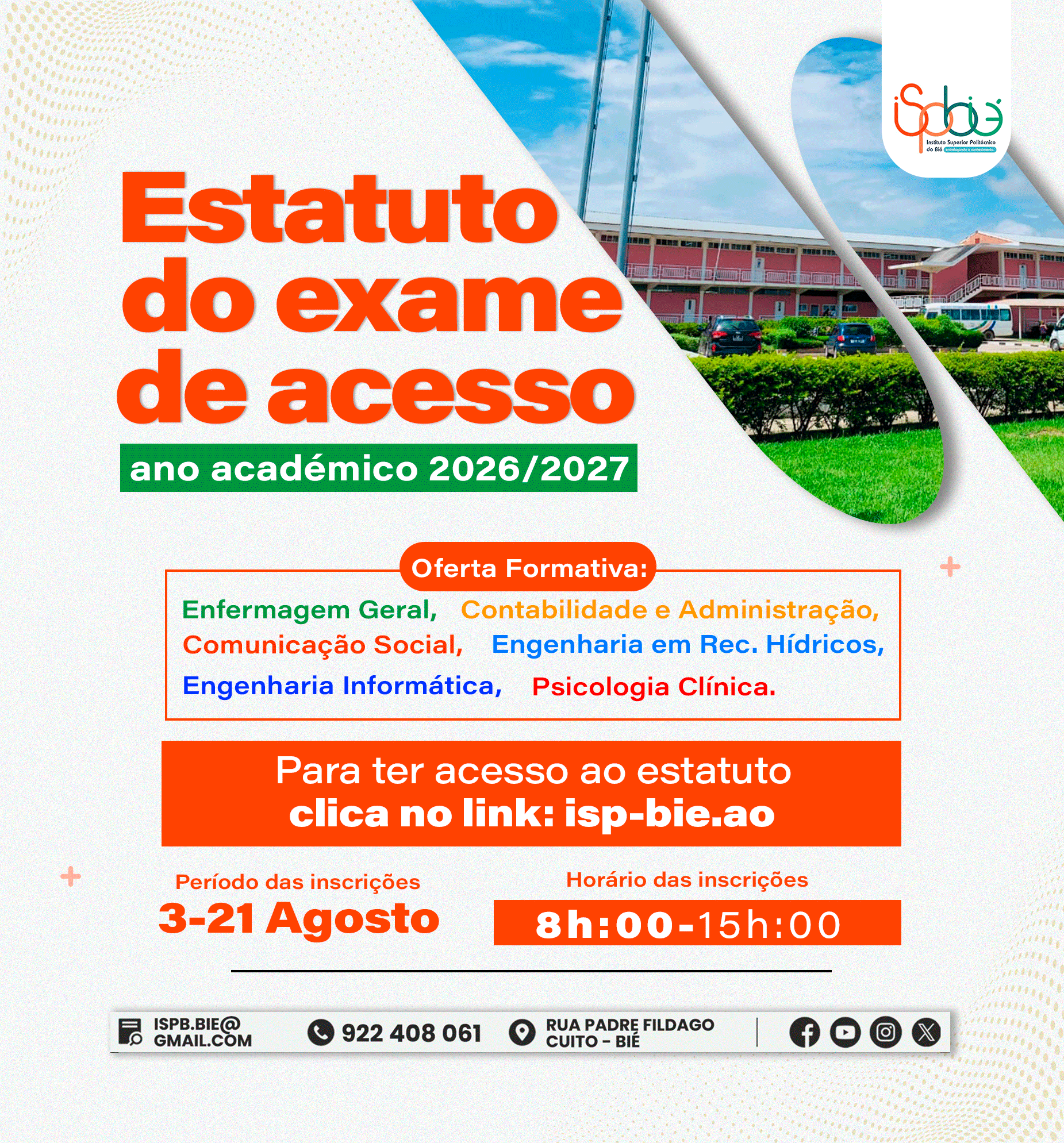 Regulamento do Exame de Acesso do Ano Lectivo 2026/2027